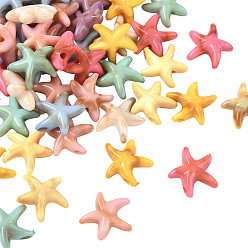 (52) Непрозрачная лаванда 500шт акриловые бусины, Стиль имитация драгоценных камней, звезда, разноцветные, 14x13.5x5 мм, отверстие : 1.6 мм