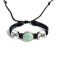 Aventurin Natürlichen grünen Aventurin Armbänder, Herz, 6-1/4~10-1/4 Zoll (16~26 cm)
