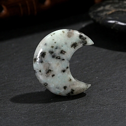 Джаспер Кунжут Натуральный кунжутный яшмовый массажер из пальмового камня, Камень беспокойства для терапии беспокойства, луна, 30x25x8 мм