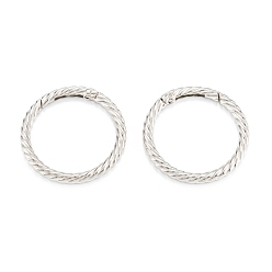 Platinum Zinc Alloy Spring Gate Rings, Twist Ring, Platinum, 48x5mm, Inner Diameter: 38mm