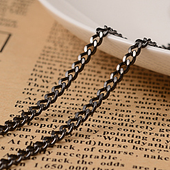 Electrophoresis Black 304 из нержавеющей стали скрученные цепи, бордюрные цепи, с катушкой, ионное покрытие (ip), граненые, несварные, электрофорез черный, 4x3x0.8 мм, около 32.8 футов (10 м) / рулон