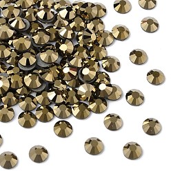 00030 261 Starlight Gold Камни preciosa® crystal hotfix с плоской основой, чешский хрусталь, круглый(438 11 612 шатон роза вива 12 ®), 00030 261 звездное золото, ss 16 (3.8~4 мм)