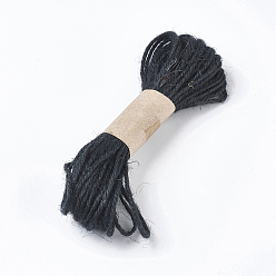Черный Джутовый шнур, джутовая струна, джутовый шпагат, для изготовления ювелирных изделий, чёрные, 1.5~2 мм, около 10.93 ярдов (10 м) / пачка