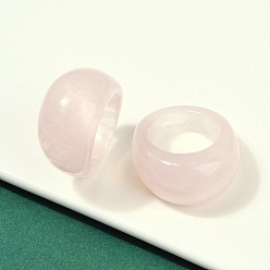Розовый Кварц Кольца из натурального розового кварца для унисекс, 15.5 мм, внутренний диаметр: 18 мм