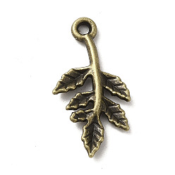 Античная Бронза Сплавочные подвески тибетского стиля, без кадмия и без свинца, лист, античная бронза, 20x10x2 мм, отверстие : 1.4 мм