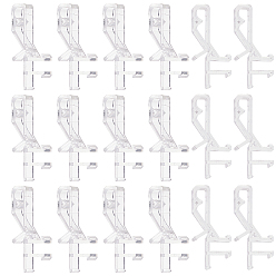Claro Clips de superposición de cortina de plástico para pc, clips de órbita de cortina, Claro, 46.5x7.5x20.5 mm