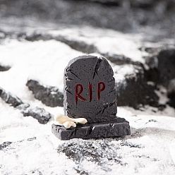 Другие Миниатюрные фигурки из смолы на Хэллоуин, аксессуар для кукольного домика, надгробная плита, 28x28 мм