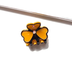 (932FM) Темно-синий аква-матовый с подкладкой Заколки-коготки из ацетата целлюлозы в форме клевера, аксессуары для волос для женщин девушки густые волосы, темно-золотистые, 35x23x37 мм