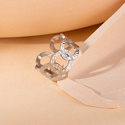 Нержавеющая Сталь Цвет 201 манжетные кольца из нержавеющей стали с овальными звеньями, цвет нержавеющей стали, внутренний диаметр: 18 мм