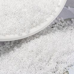 (RR420) White Pearl Ceylon MIYUKI Round Rocailles Beads, Japanese Seed Beads, (RR420) White Pearl Ceylon, 15/0, 1.5mm, Hole: 0.7mm, about 5555pcs/bottle, 10g/bottle