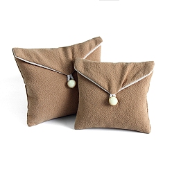 Цвет Древесины Квадратные бархатные сумки для хранения, упаковочный мешок, деревесиные, 8x8 см