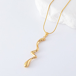 Золотой 3 шт. минималистичные нерегулярные витые подвески из нержавеющей стали для женщин, золотые, 15.75 дюйм (40 см)