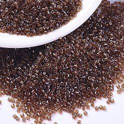 (DB1891) Прозрачный Темно-топазовый Блеск Бусины miyuki delica, цилиндр, японский бисер, 11/0, прозрачные цвета lustered, (дБ 1891) прозрачный темный топаз блеск, 1.3x1.6 мм, отверстие : 0.8 мм, Около 100000 шт / 500 г