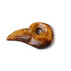 Тигровый глаз Природных тигровый глаз подвески, птица, 23x43 мм, отверстие : 5 мм