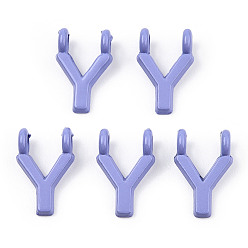 Letter Y Обшивка стойки из сплава, окрашенного распылением 2-петлевые подвески, письмо амулеты, без свинца, без никеля и без кадмия, letter.y, 13.5x9x1.5 мм, отверстие : 2 мм