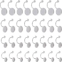 Нержавеющая Сталь Цвет 32 шт. 4 стили 304 ушные гайки из нержавеющей стали, спинки серег-бабочек для серег-почтальонов, плоские круглые кабошоны, цвет нержавеющей стали, 27~35x12~17.5x13.5~16 мм, отверстие : 0.8 мм, лоток : 10~16 мм, 8 шт / стиль