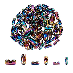Rainbow Color 304 Stainless Steel Ball Chain Connectors, Rainbow Color, 9~13x3~6mm, Fit for 3~5.5mm ball chain, 60pcs/box