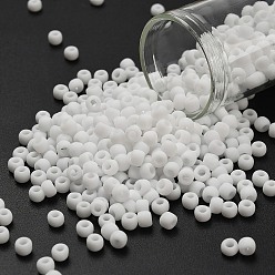 (41F) Opaque Frost White Тохо 6/0 круглые бусины, японский бисер, (41 f) непрозрачный морозный белый, 4 мм, отверстие : 1.5 мм, Около 7570 шт / фунт