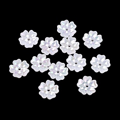 Морская Ракушка Покрытие непрозрачный акриловый имитация ракушки колпачок, цветок, цвет морской раковины, 11.5x12x13.5 мм, отверстие : 1.5 мм, Около 2800 шт / 500 г