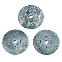 Green Spot Jasper Natural Green Spot Jasper Big Pendants, Donut/Pi Disc, 59~60x7mm, Hole: 3~8mm