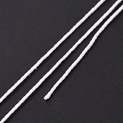 White 9-ply Polyester Sewing Thread, Twist Round, White, 0.8mm, about 984.25 Yards(900m)/roll