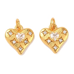 Настоящее золото 24K Латунные микро проложить кубического циркония прелести, сердце, с целью перехода в кольце, долговечный, без свинца и без кадмия, реальный 24 k позолоченный, 11x10x4 мм, отверстие : 2 мм