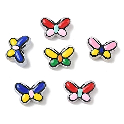 (52) Непрозрачная лаванда Прозрачные стеклянные эмалевые бусины, бусины ручной работы, бабочка, окрашенная и подогревом, разноцветные, 10~10.5x14~14.5x5.5~6 мм, отверстие : 1~1.2 мм