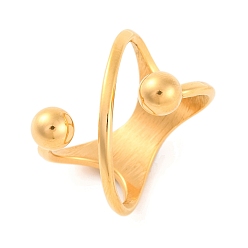 Золотой Ионное покрытие (IP) 304 кольца из нержавеющей стали на круглый палец для женщин, золотые, 12 мм, размер США 7 (17.3 мм)