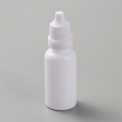 White Plastic Glue Bottles, White, 2.25x7.1cm, Inner Diameter: 0.85cm, Capacity: 15ml(0.51fl. oz)