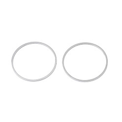 Stainless Steel Color Non-Tarnish 304 Stainless Steel Linking Ring, Stainless Steel Color, 30x1mm, Inner Diameter: 28mm