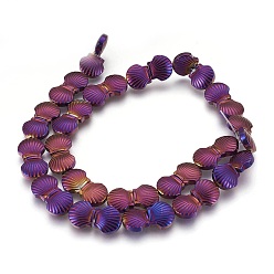 С Фиолетовым Покрытием Гальванические немагнитная синтетический гематит бисер пряди, полировать, оболочка, с фиолетовым покрытием, 10.5x10x4 мм, отверстие : 1 мм, около 40 шт / нитка, 15.55 дюйм (39.5 см)