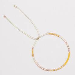 (52) Непрозрачная лаванда Регулируемые плетеные браслеты из стеклянных бусин для женщин, колонка, разноцветные