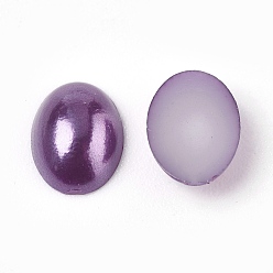 Medium Orchid ABS Plastic Imitation Pearl Cabochons, Oval, Medium Orchid, 8x6x2mm, about 5000pcs/bag