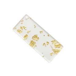 Rectangle Acrylic Big Pendants, with Gold Foil, Acrylic Disc, DIY Disc Keychain Accessories, Rectangle, 70x30mm