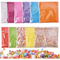 (52) Непрозрачная лаванда Пена шарики шарики diy crafts, круглые, без отверстия , разноцветные, 2.5~9 мм