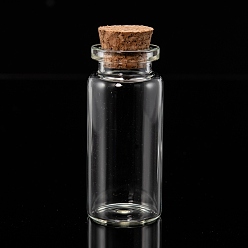 Clear Glass Jar Bead Containers, Corked Bottles, Clear, 22x50mm, Capactiy: about 10ml(0.34 fl. oz)
