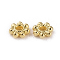 Golden Tibetan Style Alloy Daisy Spacer Beads, Flower, Cadmium Free & Nickel Free & Lead Free, Golden, 4.5x1.5mm, Hole: 1mm
