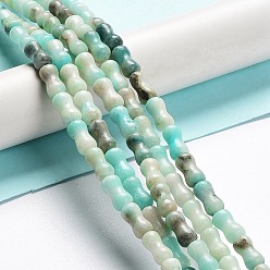 Aquamarine Natural Quartz Beads Strands, Dyed, Bone, Aquamarine, 10x5mm, Hole: 0.6mm, about 41pcs/strand, 15.75~16.14 inch(40~41cm)