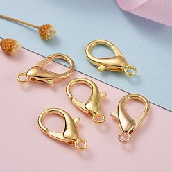 Golden Zinc Alloy Lobster Claw Clasps, Parrot Trigger Clasps, Cadmium Free & Nickel Free & Lead Free, Golden, 21x12mm, Hole: 2mm