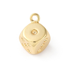 Настоящее золото 18K Латунные подвески, без кадмия, без никеля и без свинца, амулеты в кости, реальный 18 k позолоченный, 14x10.5x10.5 мм, отверстие : 1.6 мм
