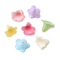 Mixed Color Baking Paint Opaque Acrylic Beads, May Bells, Mixed Color, 23x25.5x27mm, Hole: 1.4mm