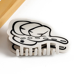 Черный Заколки для волос из пвх, аксессуары для волос для женщин и девочек, жест, чёрные, 86 мм