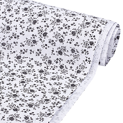 Белый Хлопчатобумажная ткань с цветочным узором, аксессуары, белые, 1600x0.3 мм, 1 м / шт