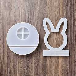 Rabbit DIY Candle Silicone Molds, for Candle Making, Rabbit, 12.2x8.1x1.1cm