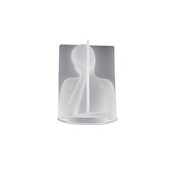 Белый Силиконовые формы для свечей своими руками, для изготовления ароматических свечей, мыслитель отец, белые, 6.4x6.3x8.8 см