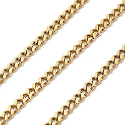 Золотой 316l хирургические цепи из нержавеющей стали, несварные, ионное покрытие (ip), с катушкой, золотые, 5x3.5x1 мм