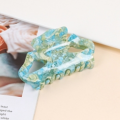 Светло-Голубой Заколки для волос с когтями из ацетата целлюлозы (смола), Небесно-голубой, 90x50 мм