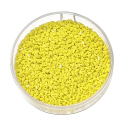 Желтый Стеклянные бусины, треугольные бусины, алмазные бусины прозрачные хрустальные заостренные бусины, желтые, 3x3x2 мм, отверстие : 0.8 мм