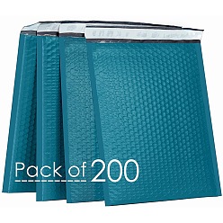 чирок Полиэфирные пузырчатые мешки, прямоугольные, зелено-синие, 28x20.5 см, 200 шт / коробка