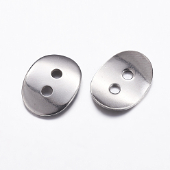 Stainless Steel Color Tarnish Resistant 304 Stainless Steel Links connectors, Stainless Steel Color, 14x10.5x1mm, Hole: 2mm